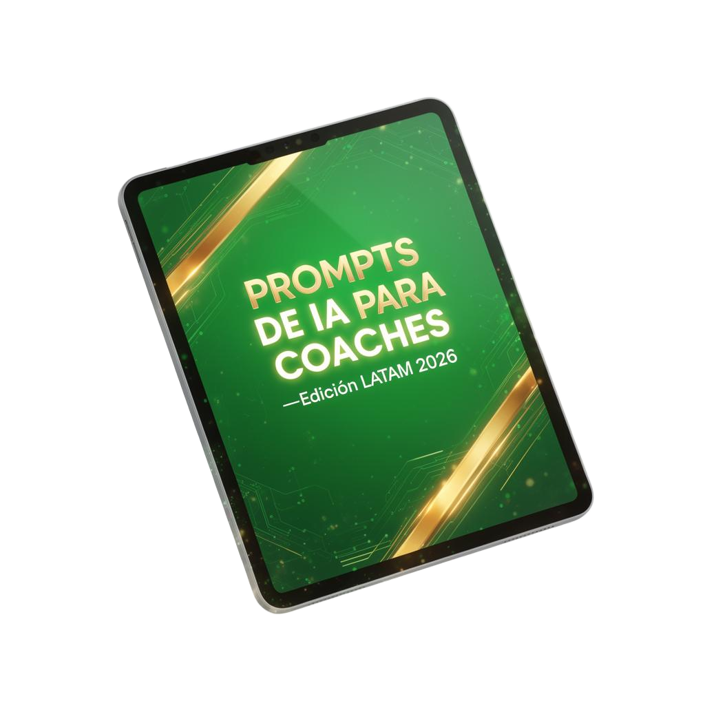 Mockup Ebook Prompts de IA para Coaches LATAM 2026